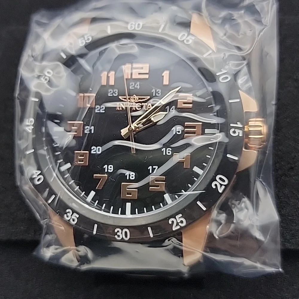 Brand New 4000 Invicta Pro Diver Stratus Black Mens 45mm Rose Gold Accent Watch - Picture 2 of 9